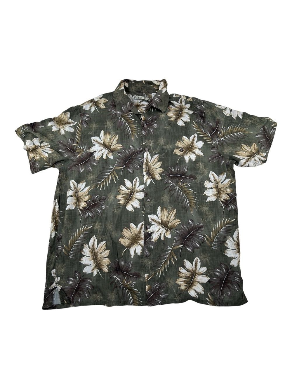 Batik Bay Tropical Floral Hawaiian Camp Shirt Vacation Reaortwear